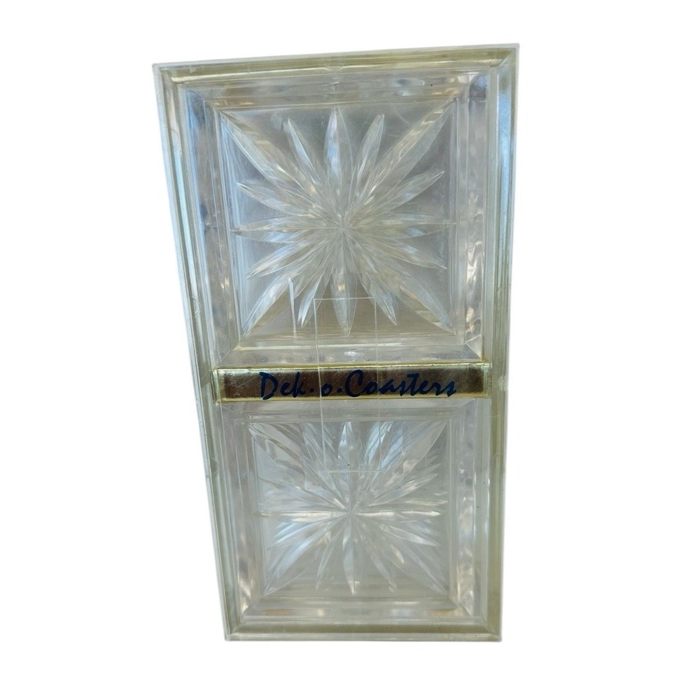 MCM Starburst Acrylic Coasters by Dek-O-Coasters Set Of 8 In Case Starburst VTG‎ - Picture 5 of 8